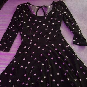 Black and white dress with cute hearts